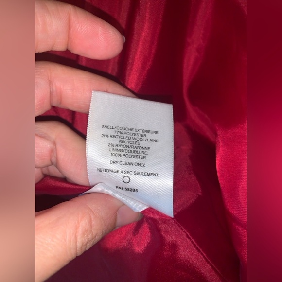 Express pink white tweed long belted car coat Chic size small open front wool - Picture 8 of 10